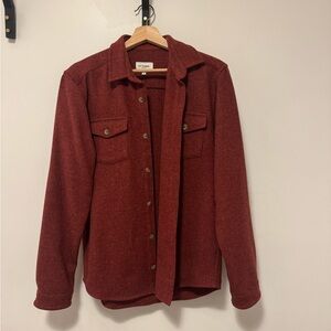 Men's Red Shirt Jacket